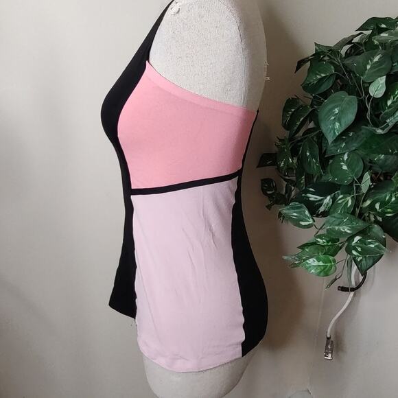 Lululemon Cool Racerback *Surf Bonded Black / Pop Orange / Bleached Coral Size 8 - Picture 5 of 7